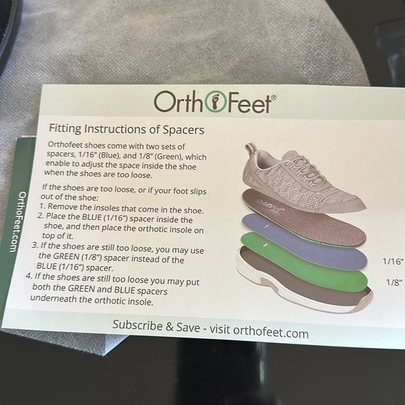 NWT Women’s Black Slip-On Shoes OrthoFeet NWT in box new 8 wide orthopedic - Picture 7 of 9